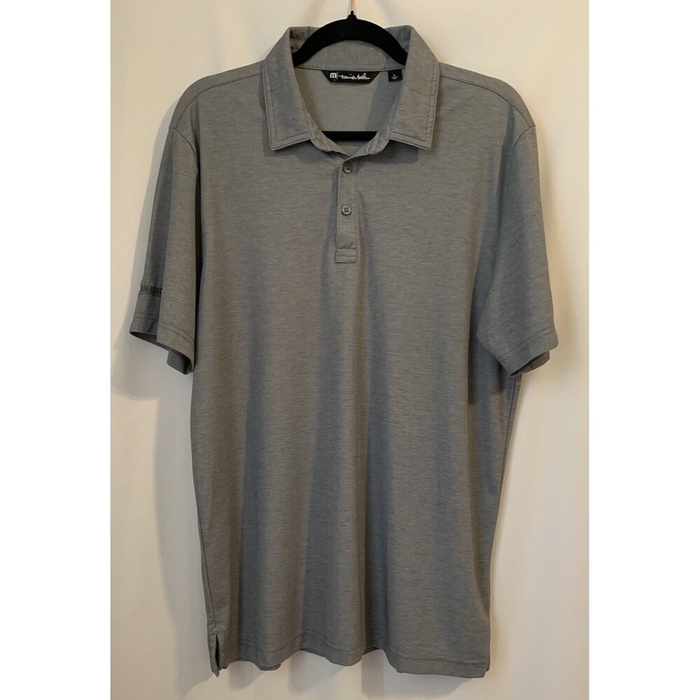Travis Mathew Mens Size Large Polo Short Sleeve Golfer Lightweight Tenaska Logo